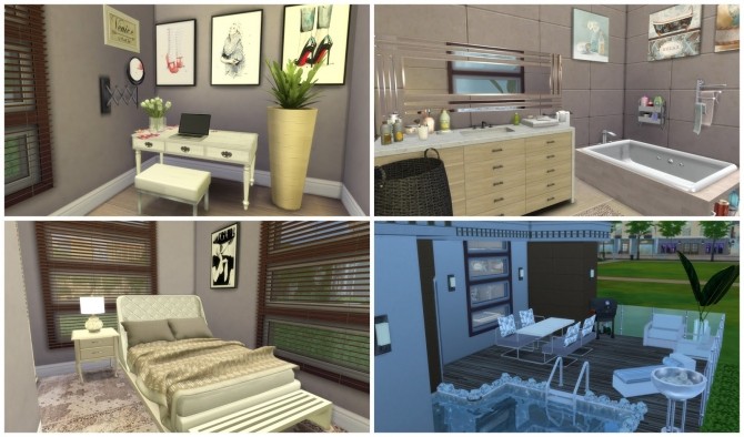 Sims 4 Small Modern House II at Dinha Gamer
