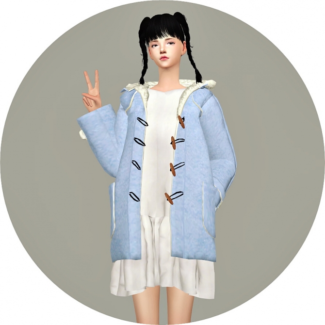 ACC Hood Duffle Coat at Marigold » Sims 4 Updates