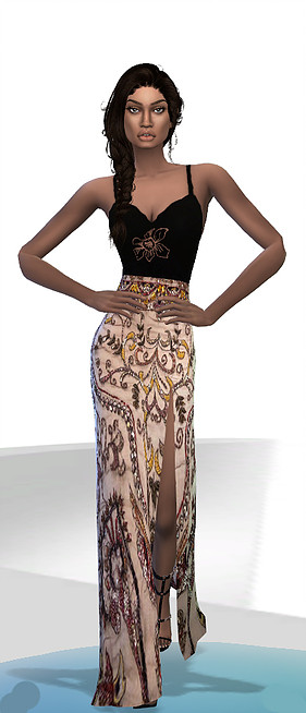 Sims 4 Long dress by nereida at Niriidaniriis – Fashiontale Sims4