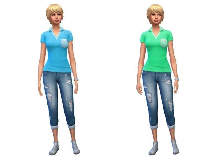 Sims 4 Polo Bi color by Chanchan24 at Sims Artists