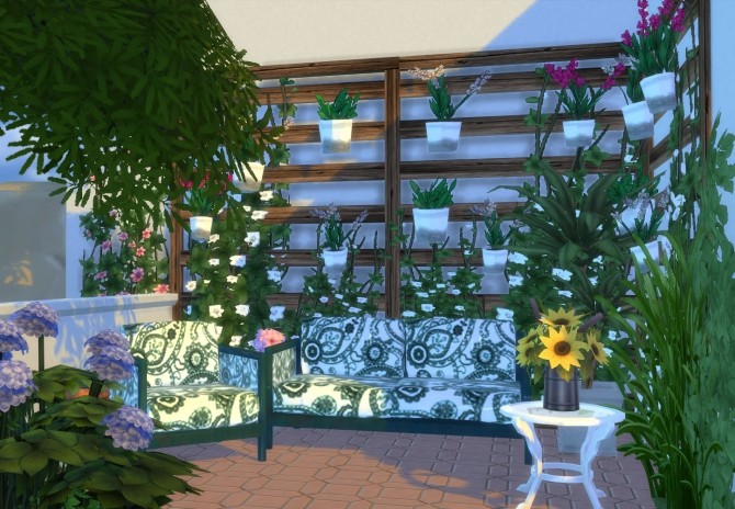 Sims 4 Ibiza Terrace Mediterranean style by Mary Jimenez at pqSims4