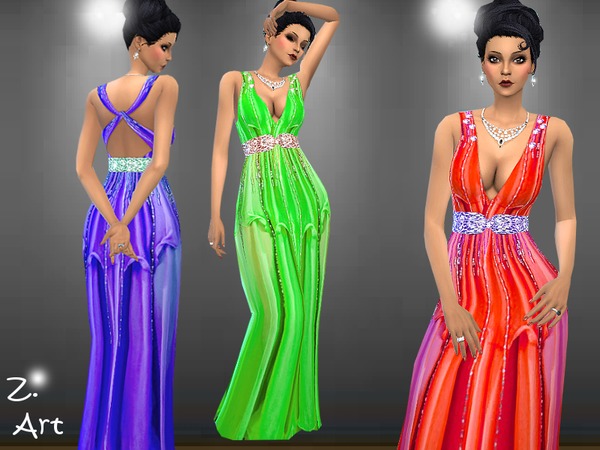 Sims 4 Toga dress by Zuckerschnute20 at TSR
