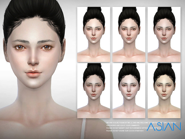 Sims 4 ASIAN skintones 2.0 ALL AGE by S Club at TSR