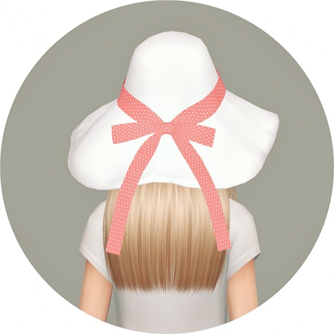 Sims 4 Child Back Ribbon Wide Floppy Hat at Marigold