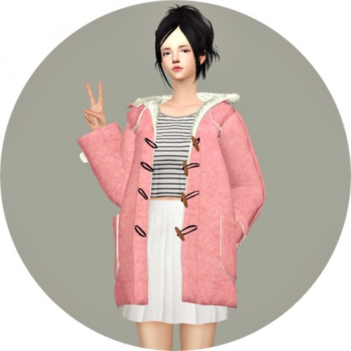 ACC Rabbit Hood Duffle Coat at Marigold » Sims 4 Updates