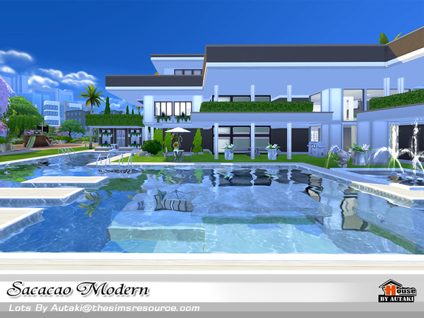Sims 4 Sacacao Modern house by autaki at TSR