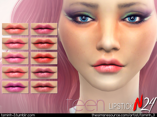 Sims 4 Teen Lipstick by tsminh 3 at TSR