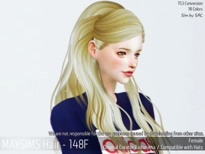 Sims 4 Hair 148F (SAC) at May Sims