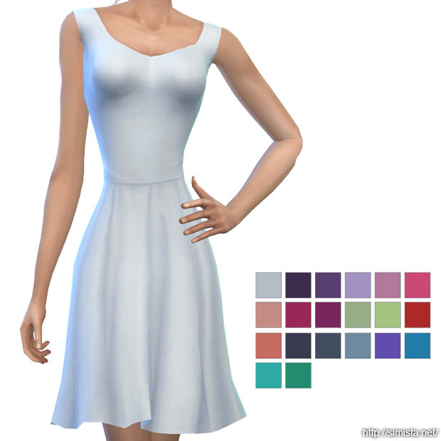 Sims 4 Ashley Dress Collection at Simista