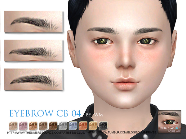 Sims 4 Eyebrows04 CB by S Club WM at TSR
