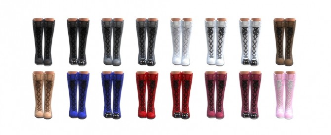 Sims 4 Tall Laced Boots at SimLaughLove