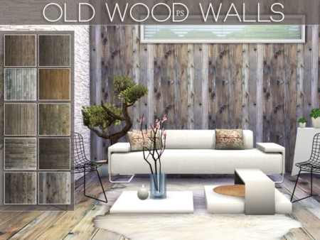 Old Wood Walls by Pralinesims at TSR » Sims 4 Updates