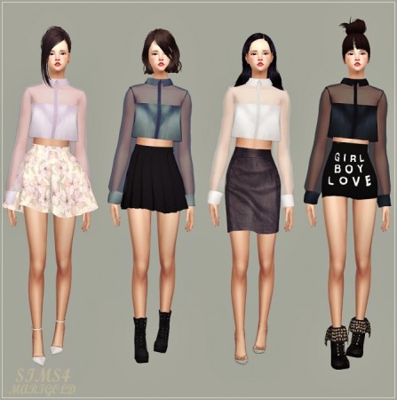 Crop Blouse at Marigold » Sims 4 Updates