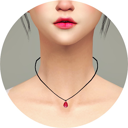 Sims 4 Simple Necklace v1 Drops Of Water at Marigold
