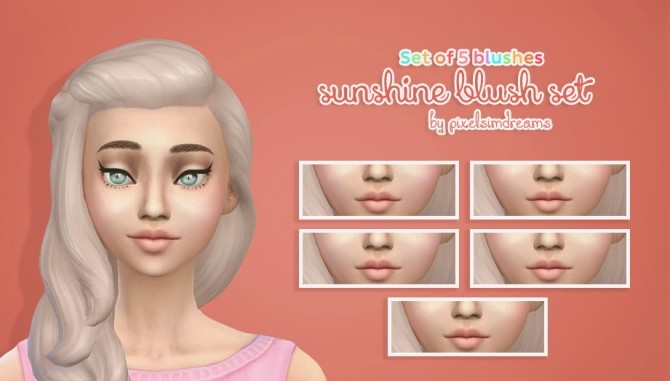 Sims 4 Sunshine Blush Set at Pixelsimdreams