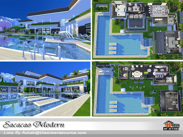 Sims 4 Sacacao Modern house by autaki at TSR