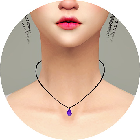 Sims 4 Simple Necklace v1 Drops Of Water at Marigold