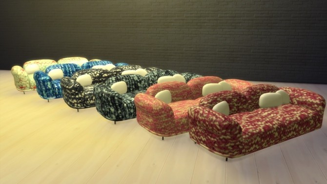 Sims 4 Bart Canape Sofa and Armchair/Cloud Sofa at Meinkatz Creations