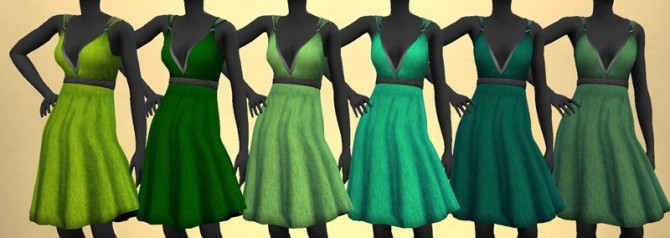 Sims 4 KitOnlyHumans Simple Valentine Dress recolors 1.0 by The Paper Sim at SimsWorkshop