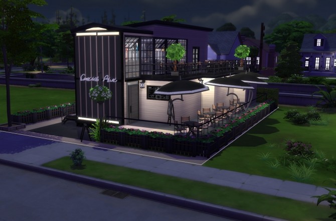 Sims 4 Modern Bar by Mary Jiménez at pqSims4