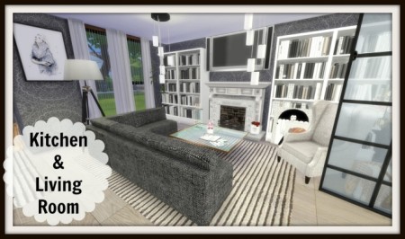 Kitchen & Living Room At Dinha Gamer » Sims 4 Updates