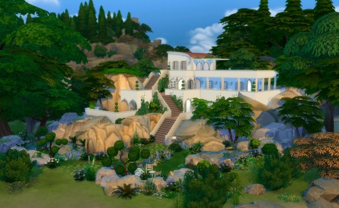 Sims 4 Villa Mediterránea by Mary Jiménez at pqSims4