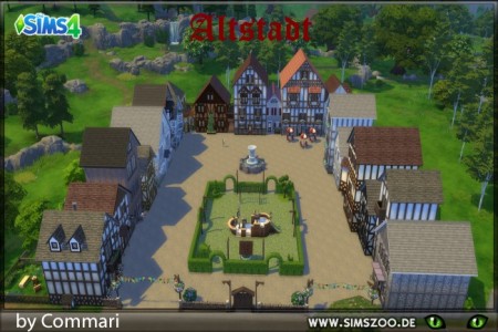 Altstadt lot by Commari at Blacky’s Sims Zoo