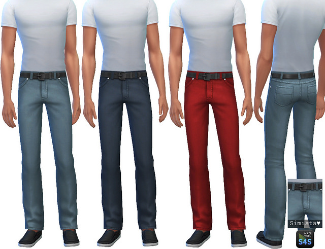 Sims 4 Back To Basics YM Jeans Recolours at Simista