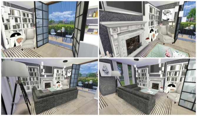Sims 4 Kitchen & Living Room at Dinha Gamer