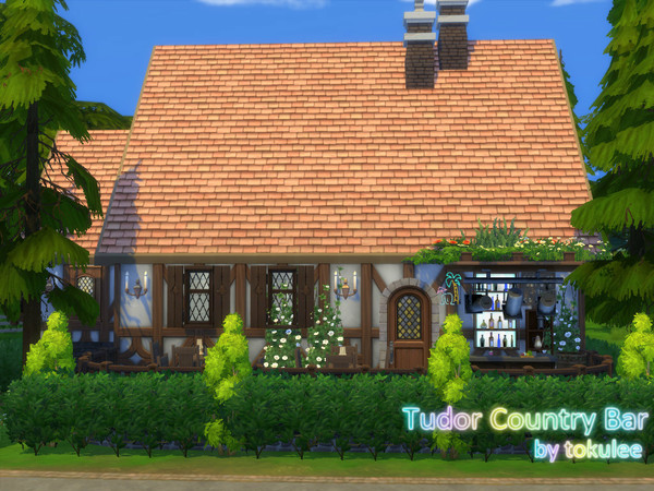 Sims 4 Tudor Country Bar by leetoku at TSR
