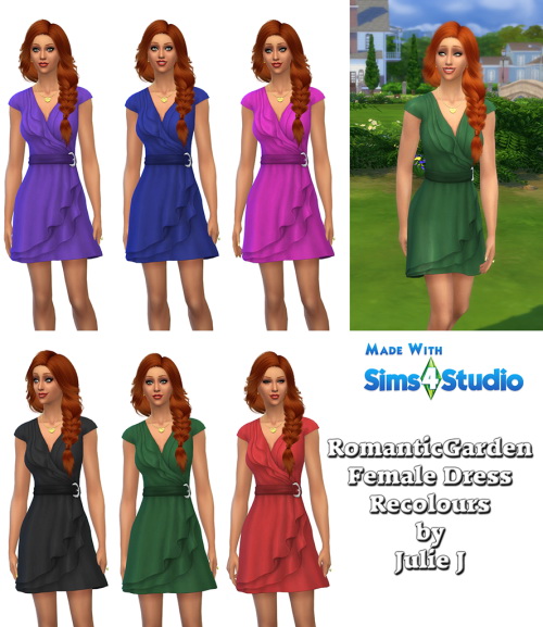 Sims 4 Romantic Gardens Dress Recolours at Julietoon – Julie J