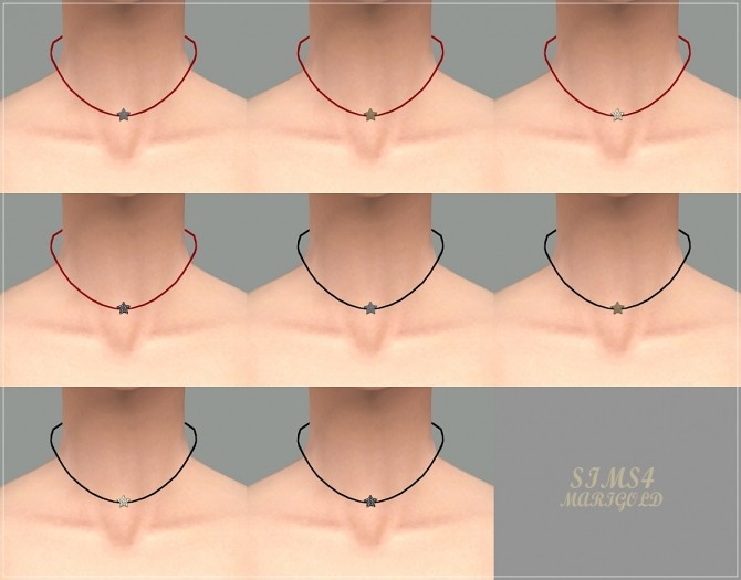 Sims 4 Simple Necklace v2 Star at Marigold
