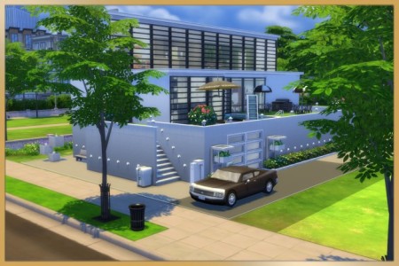 Modern Step house by Schnattchen at Blacky’s Sims Zoo » Sims 4 Updates