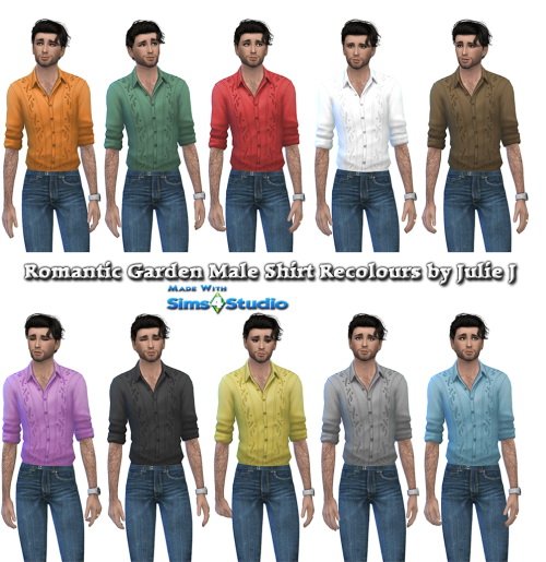 Sims 4 Romantic Gardens Male Tucked Shirt Recolours at Julietoon – Julie J