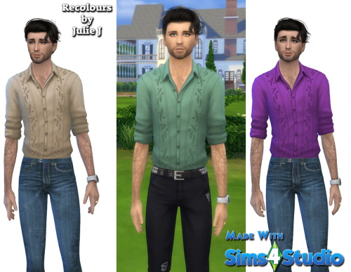 Sims 4 Romantic Gardens Male Tucked Shirt Recolours at Julietoon – Julie J