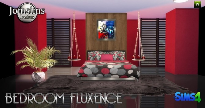 Sims 4 Fluxence bedroom at Jomsims Creations