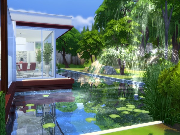 Sims 4 Modern Pool House by Suzz86 at TSR