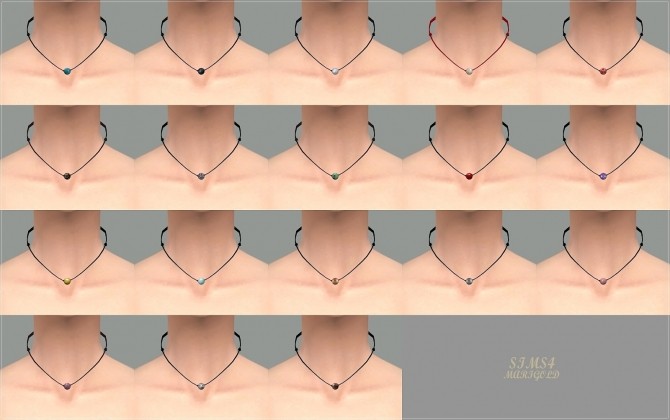Sims 4 Simple Necklace v3 Round Bead at Marigold