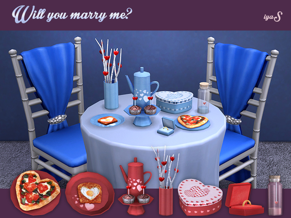 Sims 4 Will you marry me? set by soloriya at TSR
