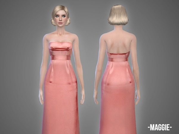 Sims 4 Maggie gown by April at TSR
