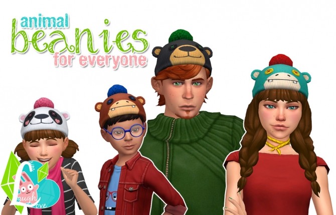 Sims 4 Animal Beanies at SimLaughLove