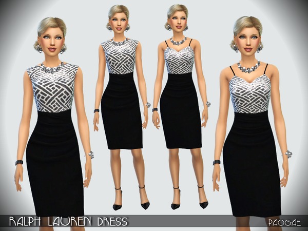 Sims 4 RalphLauren Dress by Paogae at TSR