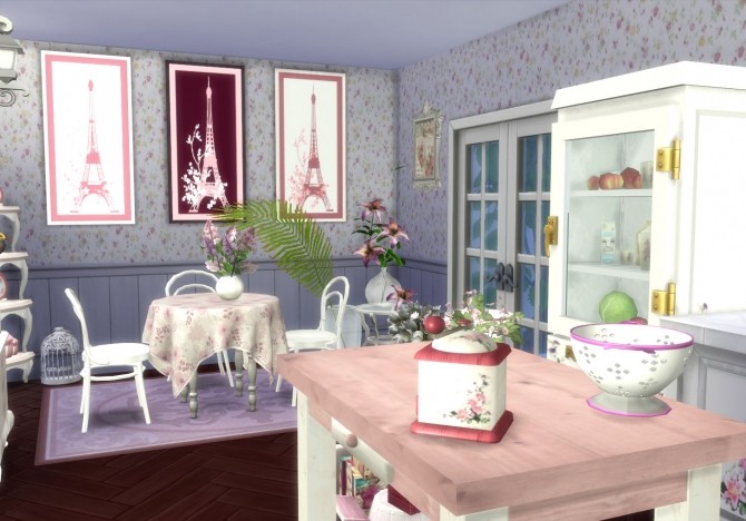 Sims 4 Shabby Style House by Mary Jiménez at pqSims4