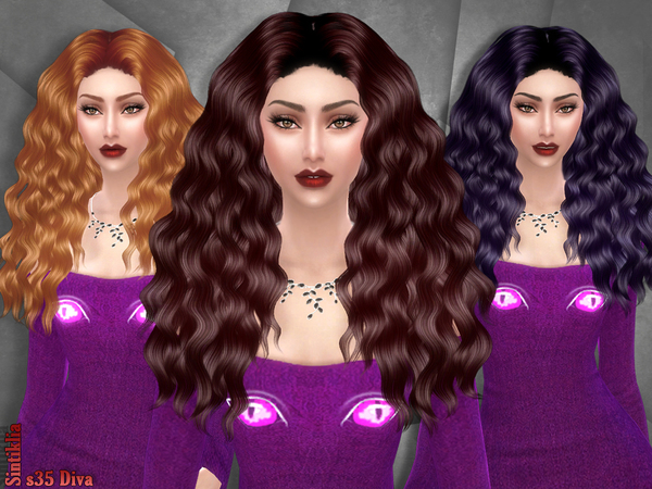 Sims 4 Hair s35 Diva by SintikliaSims at TSR