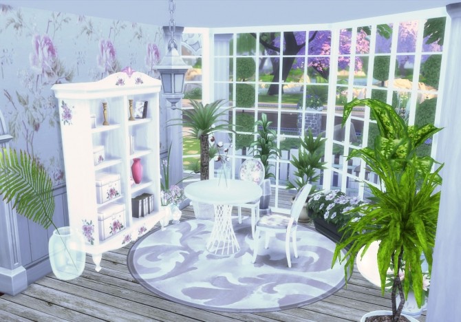 Sims 4 Shabby Style House by Mary Jiménez at pqSims4