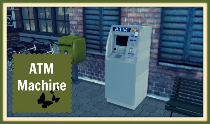 Sims 4 ATM Machine at Dinha Gamer