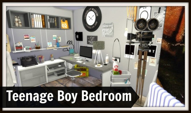 Sims 4 Teenage Boys Room at Dinha Gamer
