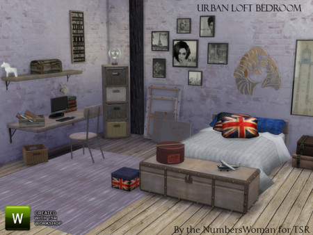 Urban Loft Bedroom by TheNumbersWoman at TSR