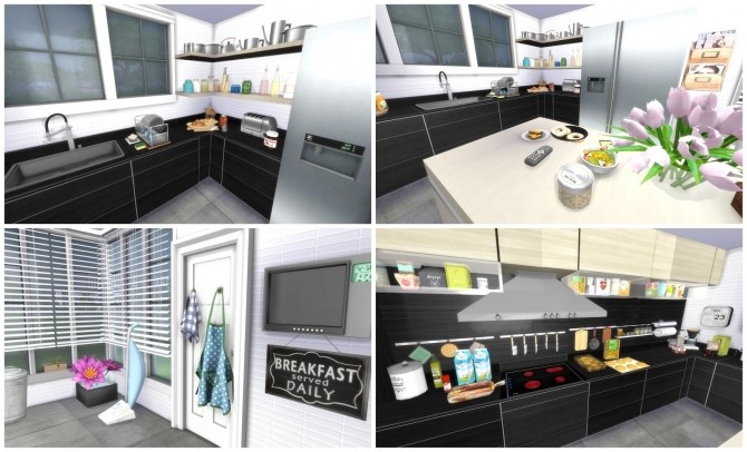 Sims 4 Modern Kitchen at Dinha Gamer
