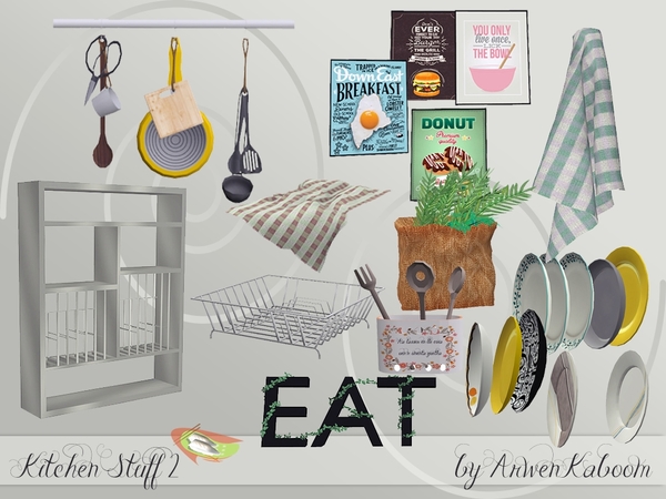 Sims 4 Kitchen Stuff 2 by ArwenKaboom at TSR